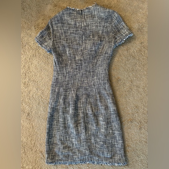 J. McLaughlin Blue Tweed Midi Dress - Picture 3 of 5